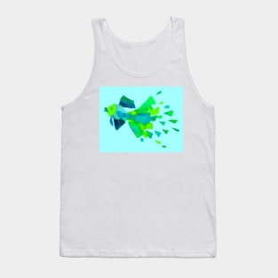 Splish-Splash ~ Bright Greens and Blues Tank Top